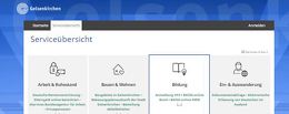 Screenshot des Online-Serviceportals der Stadt Gelsenkirchen